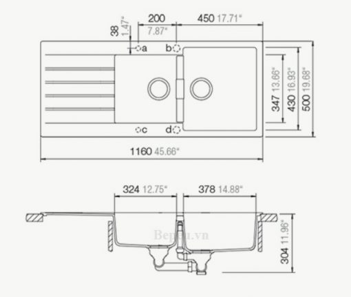 chậu rửa bát Schock signus D-200