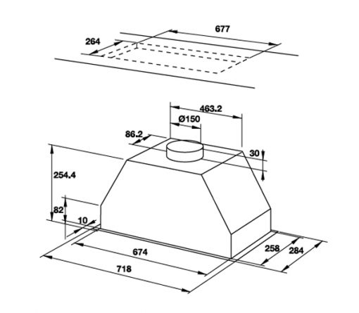 máy hút mùi âm tủ Hafele HH-BI70A 538.84.007