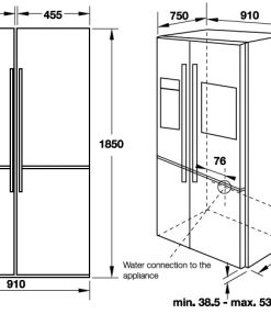 Tủ lạnh Hafele HF-SBSIB 539.16.230