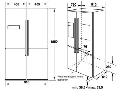 Tủ lạnh Hafele HF-SBSIB 539.16.230