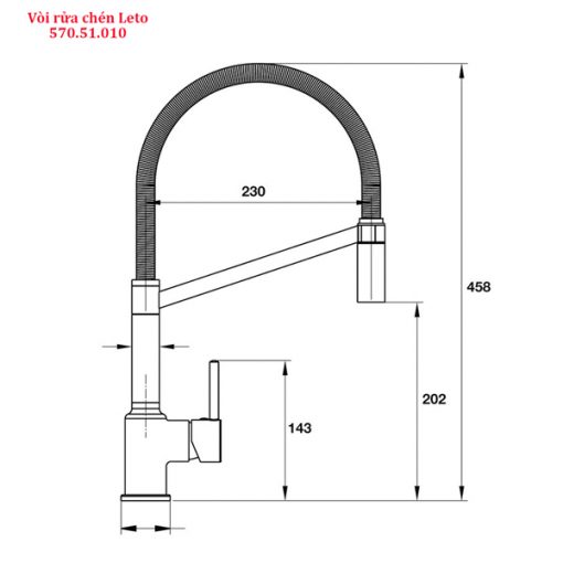 Vòi rửa bát Hafele Titus HT-C202 570.51.01