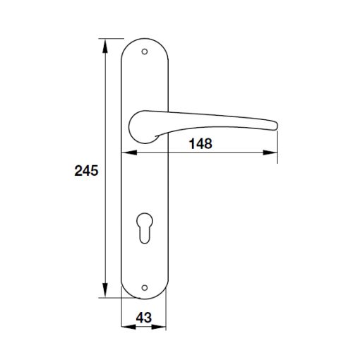 kích thước khóa cửa Hafele 901.79.107