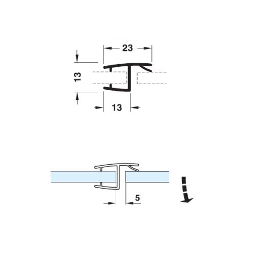 kích thước Định vị kính hafele 950.36.000