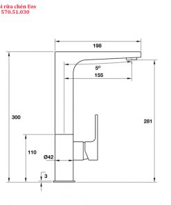 kích thước Vòi bếp Hafele Titus HT-C281 570.51.030