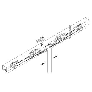 phụ kiện đồng bộ cho cửa trượt Hafele 940.44.000