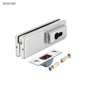 khóa kẹp chân kính hafele inox mờ 981.00.400