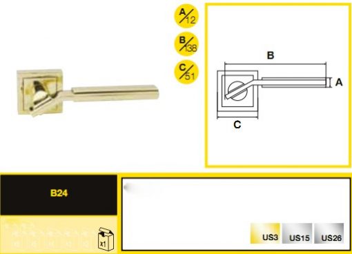 lever handles B24 Series