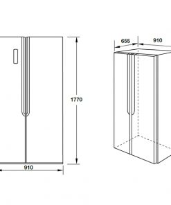 kích thước Tủ lạnh Hafele HF-SBSID 534.14.020