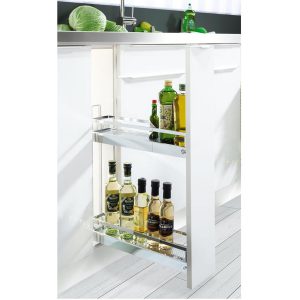 Giá chai lọ 2 tầng kessebohmer Hafele 549.61.028 màu ice white