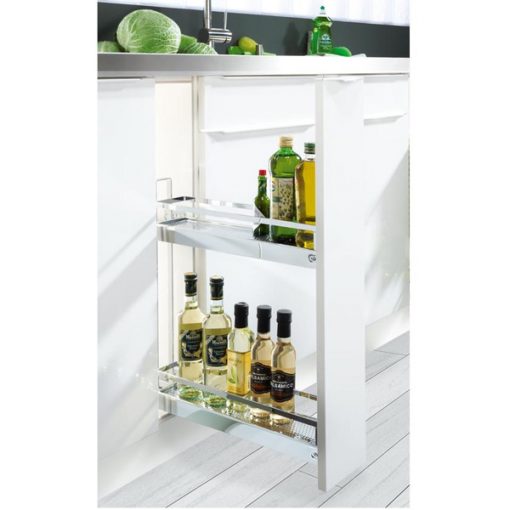 Giá chai lọ 2 tầng kessebohmer Hafele 549.61.028 màu ice white