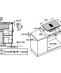 kích thước Bếp từ kết hợp hút mùi Hafele HC-IHH77A 539.66.822