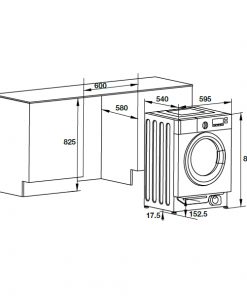 kích thước Máy giặt âm tủ hafele HW-B60A 538.91.080