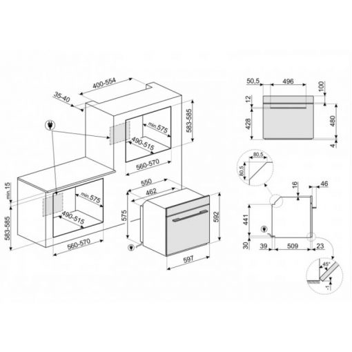lò nướng Smeg SF6102TVS 536.64.712