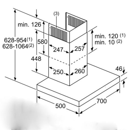 kích thước Máy hút mùi Bosch DWB77CM50