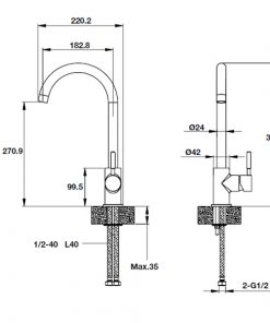 vòi bếp hafele Augustus HT-270