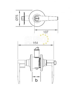 Kích thước khóa cửa hafele 489.10.170 ss