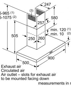 Kích thước MÁY HÚT MÙI BOSCH DWB97DM50B