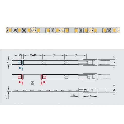 Đèn led dây Hafele 12V loox5 Led 2060