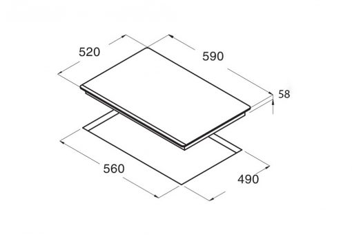 Kích thước Bếp từ Cata IB 6304 BK