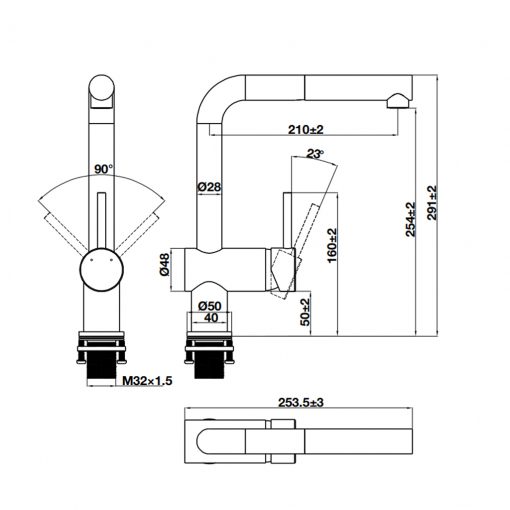 VÒI RỬA BÁT HAFELE HT21-CH1P254 577.55.200